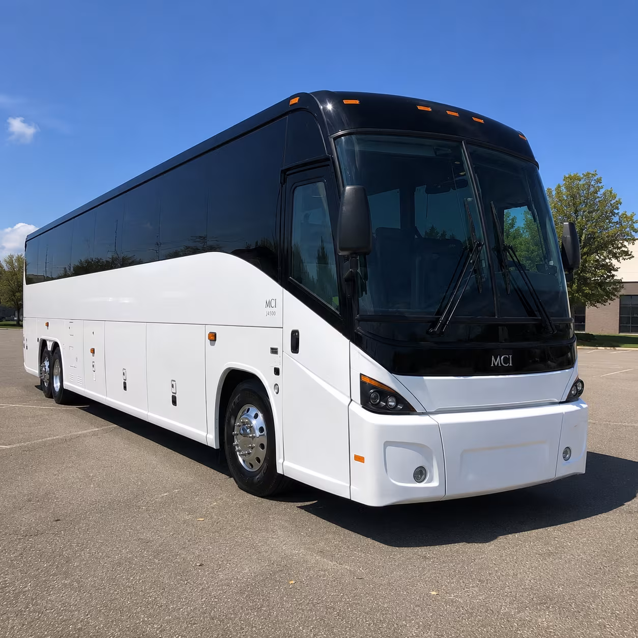 orange charter bus